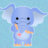 Funny Blue Elephant